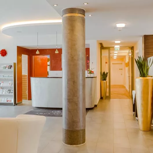 View into the Lobby of the hotel in Baden-Baden