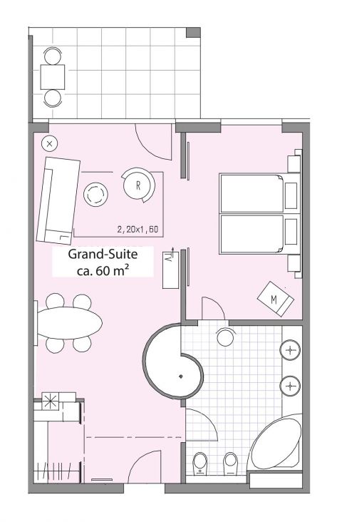 Grundriss einer Grand-Suite